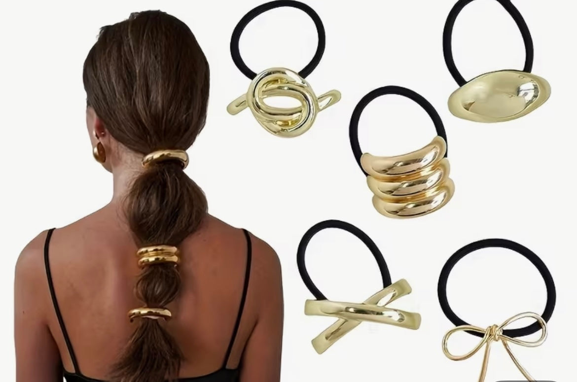 $10.990 Set ligas con accesorio metálico ✨
