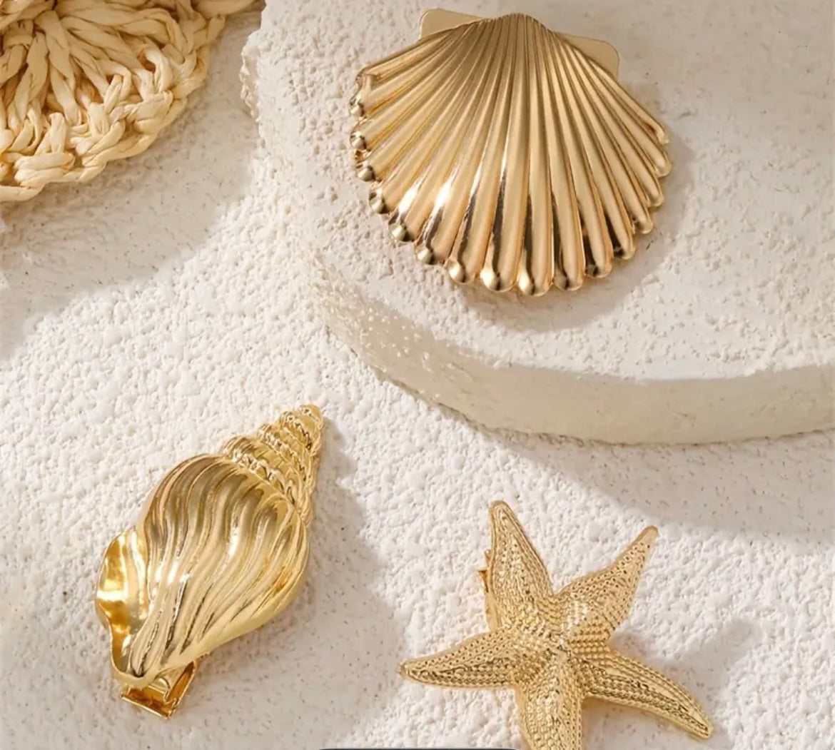 $6.990 🌟 Set de Pinzas Doradas “Sea Gold