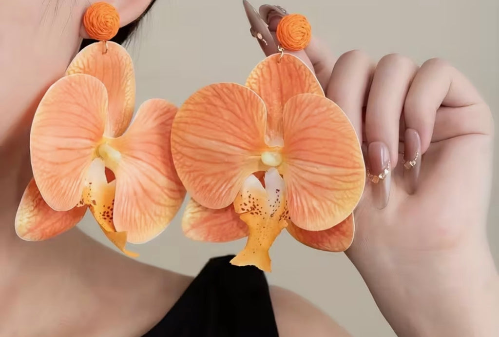 $12.990 💠 Aros Orquídea – Edición Cielo Tropical