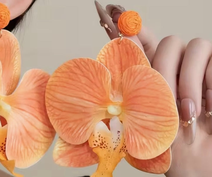 $12.990 💠 Aros Orquídea – Edición Cielo Tropical