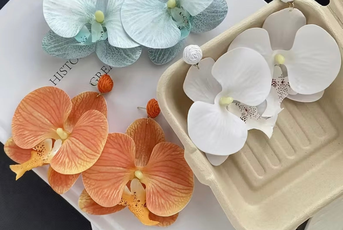 $12.990 💠 Aros Orquídea – Edición Cielo Tropical