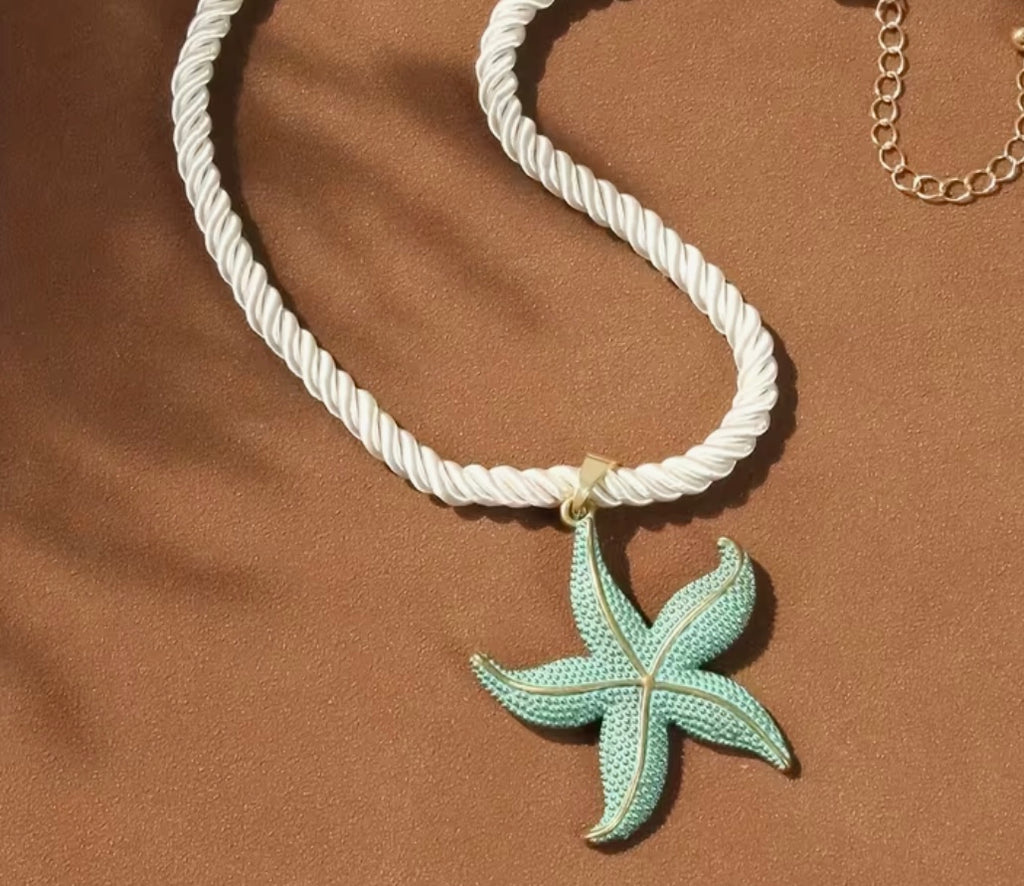 $10.990 🩵 Collar Estrella Turquesa – Brillo del Mar