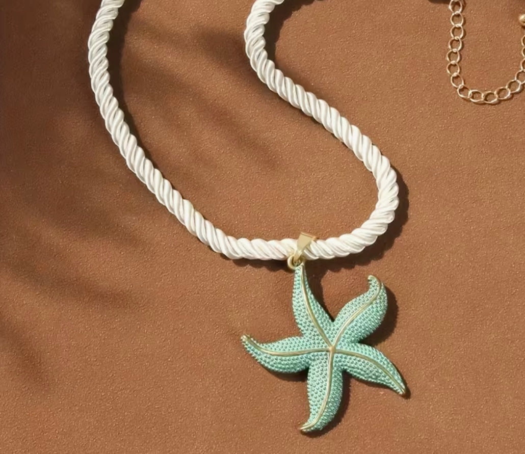 $10.990 🩵 Collar Estrella Turquesa – Brillo del Mar