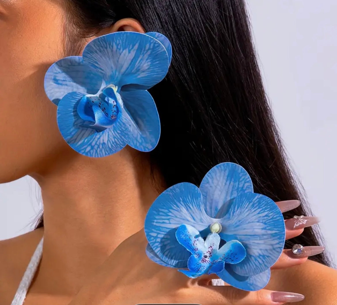 $12.990 💠 Aros Orquídea – Edición Cielo Tropical