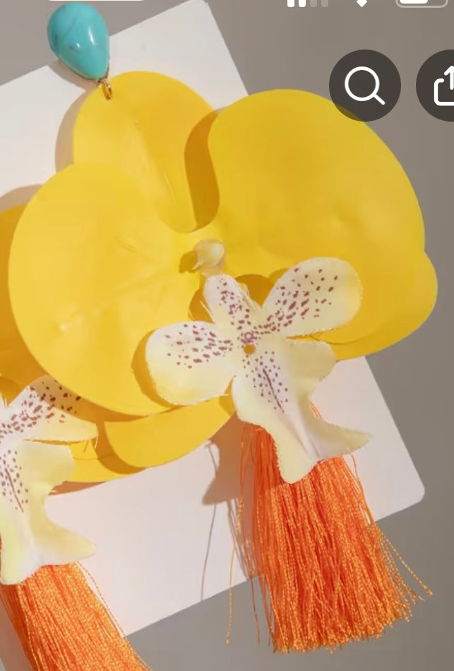 $15.990.                               Aros XXL Orquídea Tropical – Colección Primavera Áurea