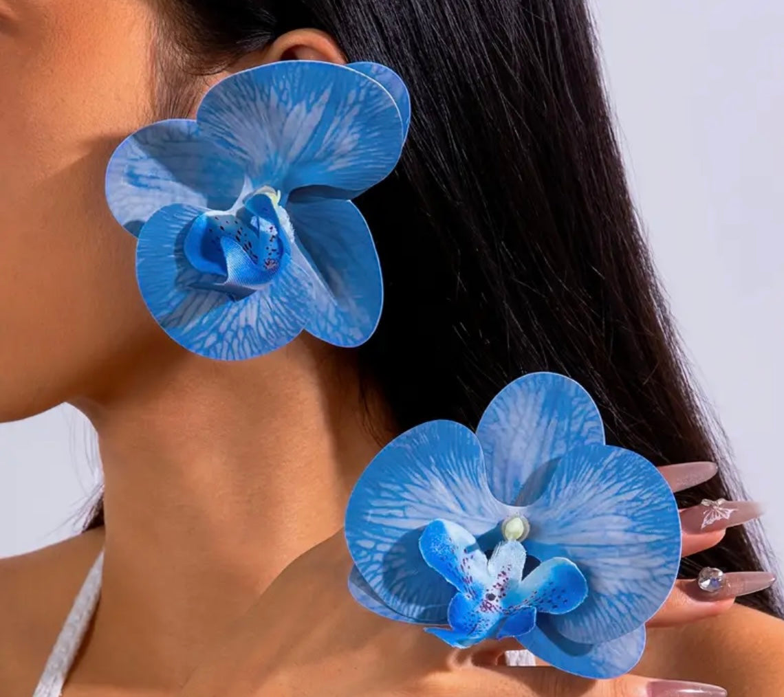 $12.990 💠 Aros Orquídea – Edición Cielo Tropical