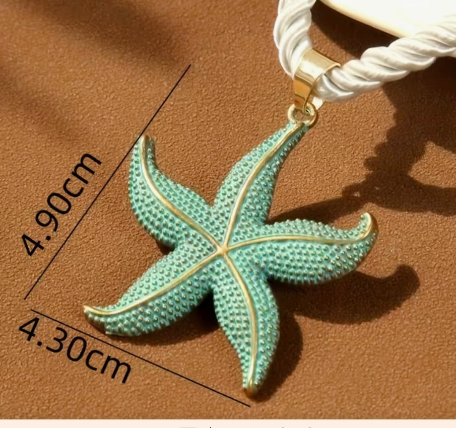 $10.990 🩵 Collar Estrella Turquesa – Brillo del Mar