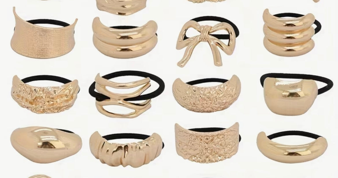 $10.990 Set ligas con accesorio metálico ✨