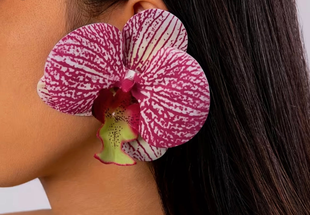 $12.990 💠 Aros Orquídea – Edición Cielo Tropical