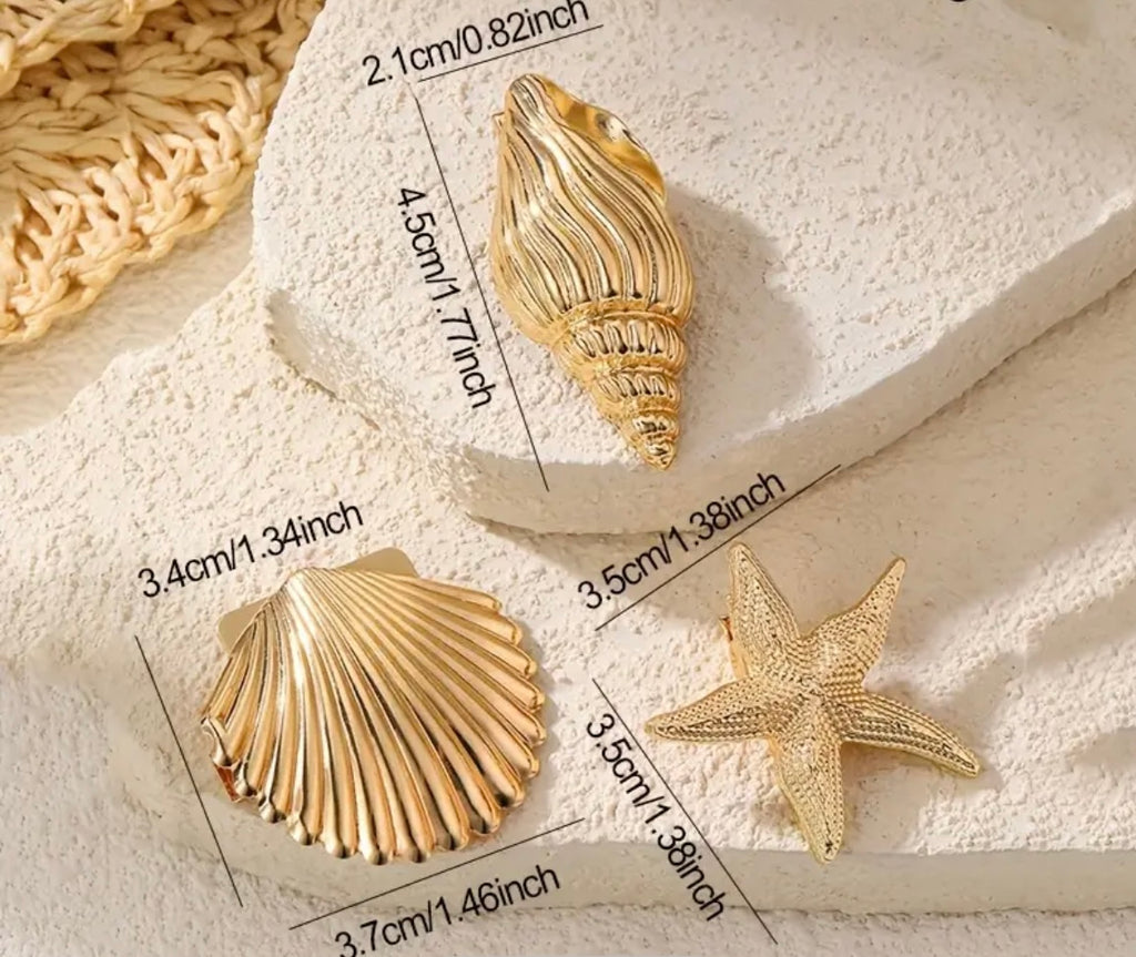 $6.990 🌟 Set de Pinzas Doradas “Sea Gold