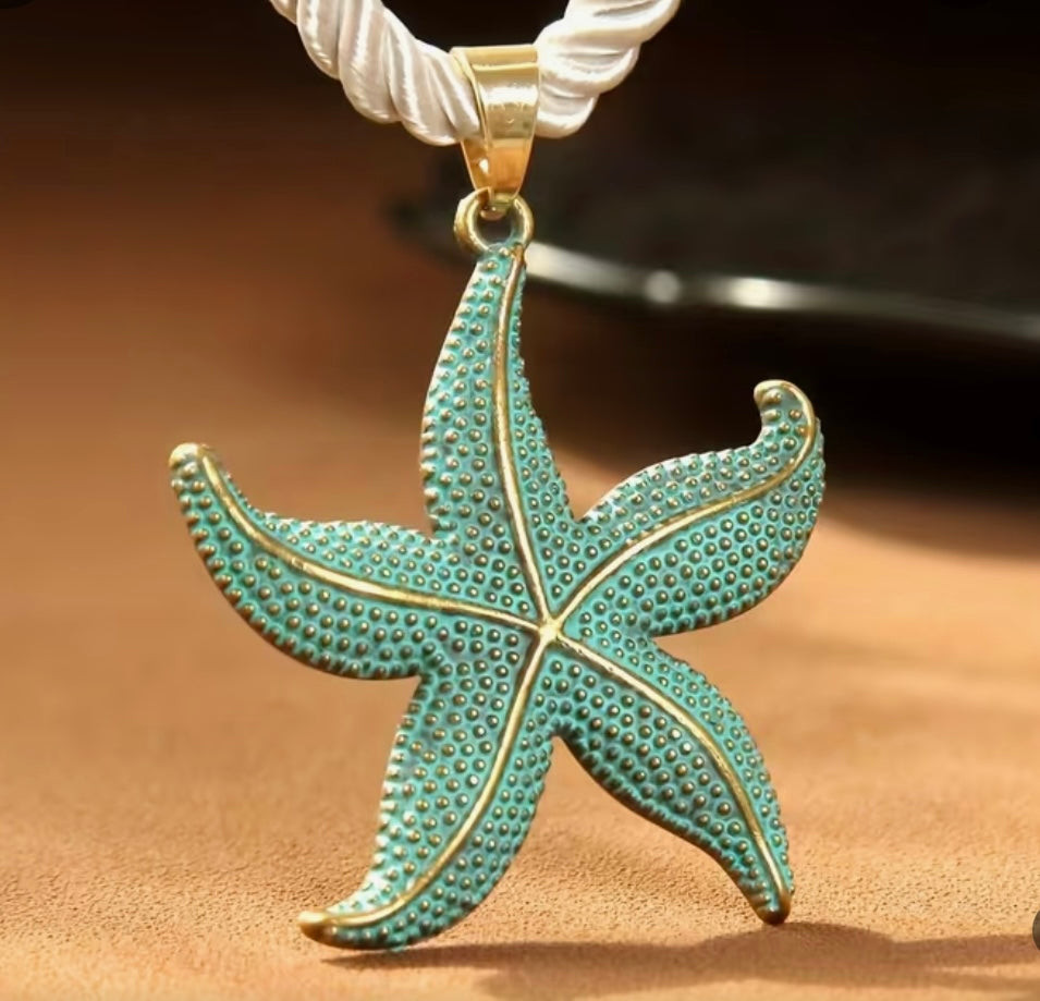 $10.990 🩵 Collar Estrella Turquesa – Brillo del Mar