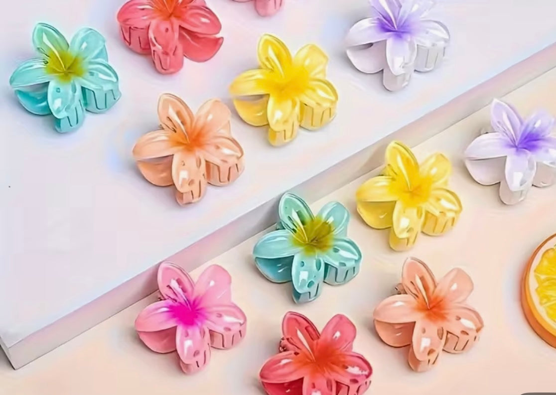 12.990 🌺 Pack 6 Ganchos Flor Tropical – Primavera/Verano