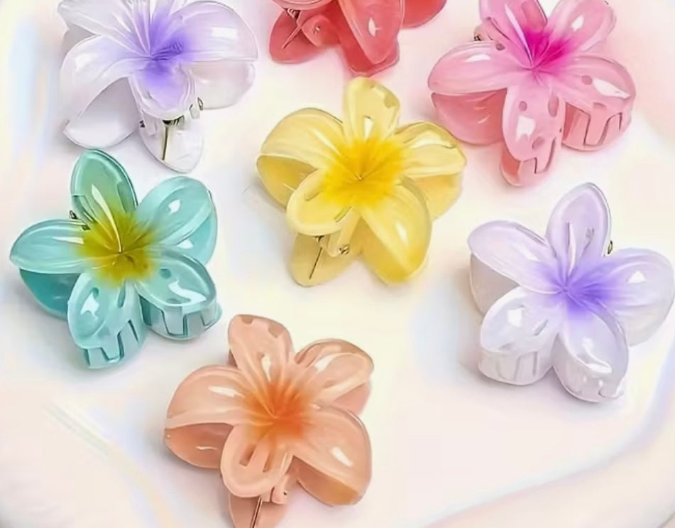 12.990 🌺 Pack 6 Ganchos Flor Tropical – Primavera/Verano